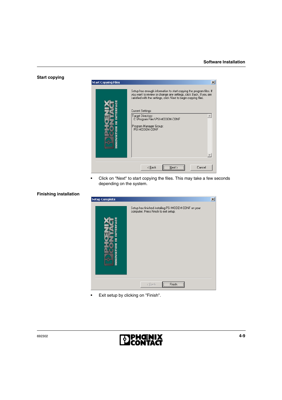 VEGA Phoenix PSI Data Fax Modem User Manual | Page 55 / 128