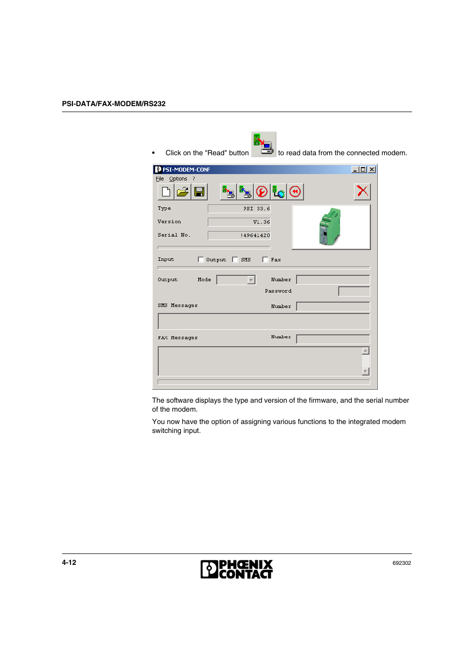 VEGA Phoenix PSI Data Fax Modem User Manual | Page 58 / 128