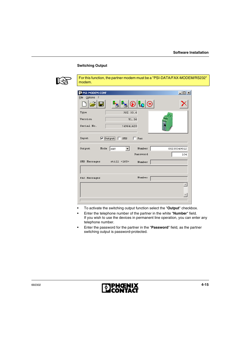 VEGA Phoenix PSI Data Fax Modem User Manual | Page 61 / 128