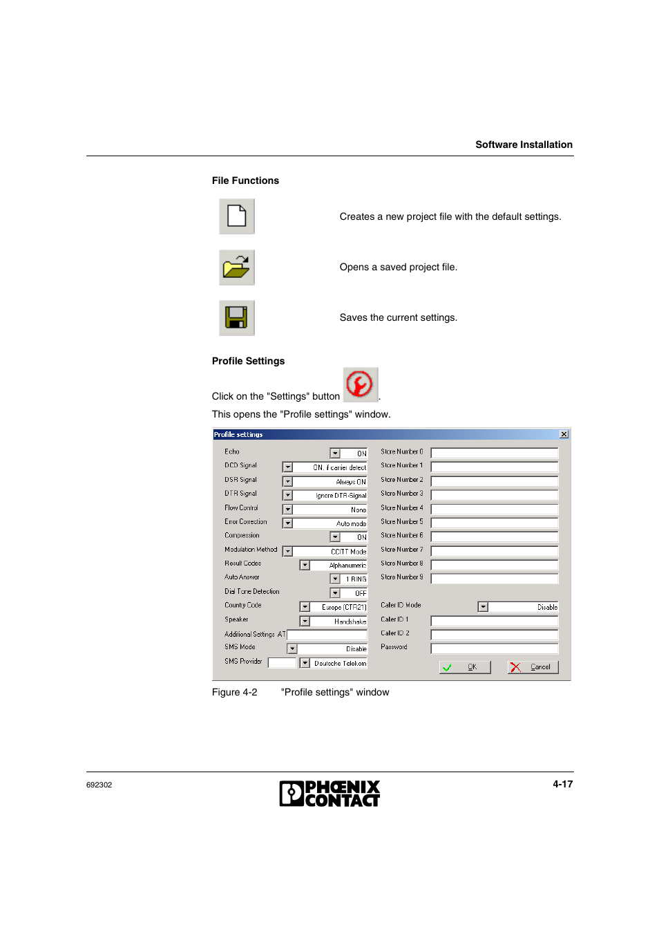 VEGA Phoenix PSI Data Fax Modem User Manual | Page 63 / 128