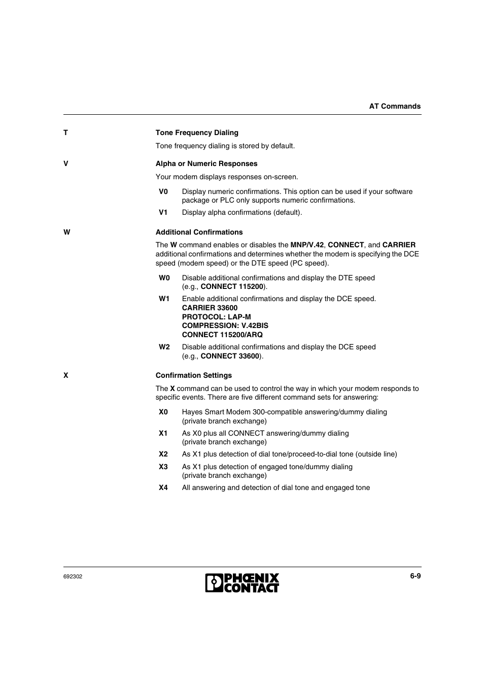 VEGA Phoenix PSI Data Fax Modem User Manual | Page 97 / 128