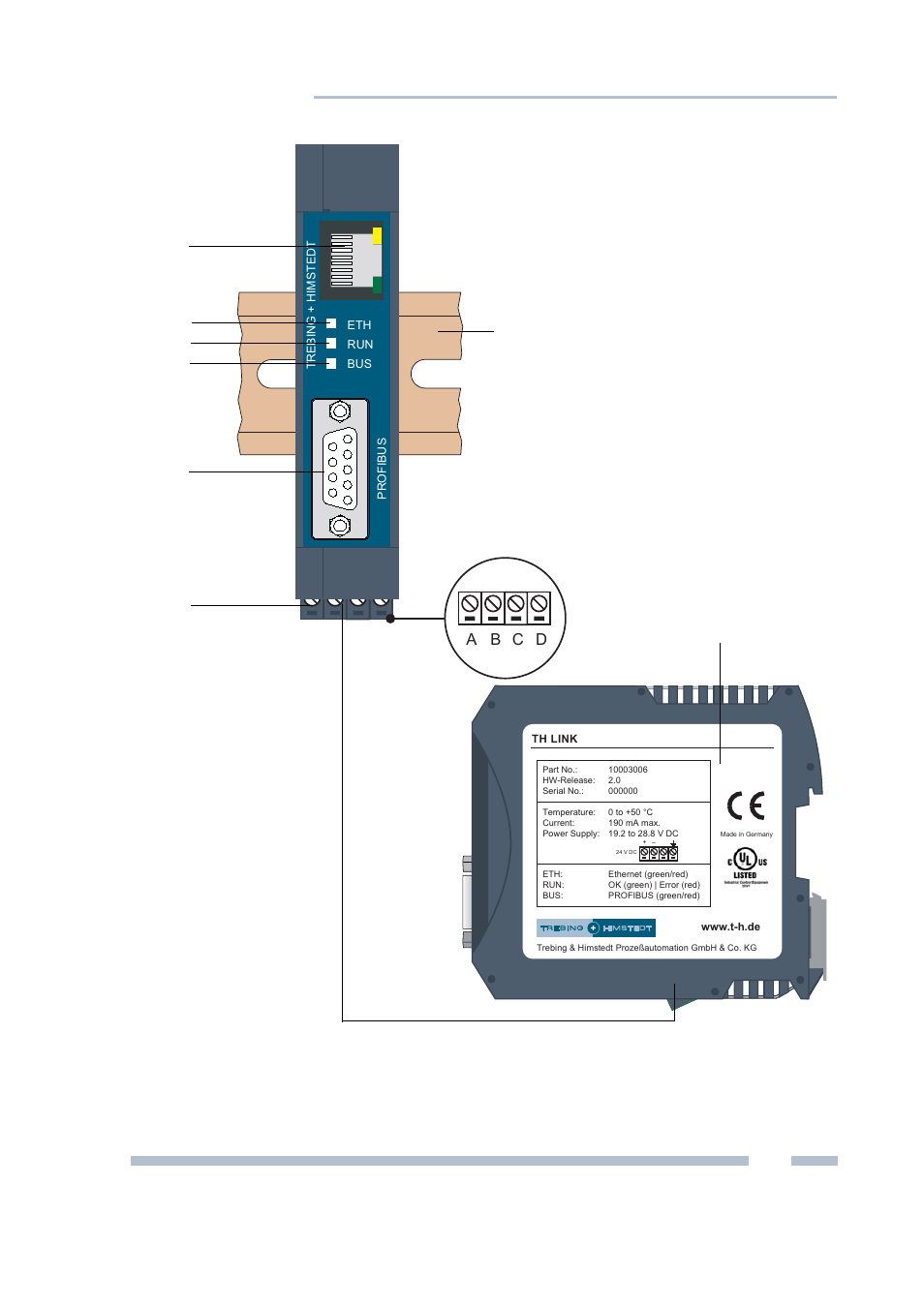 Design of the th link, 11 fig. 1: th link (front and side view) | VEGA TH LINK Version 1.1 Installation Guide User Manual | Page 11 / 36