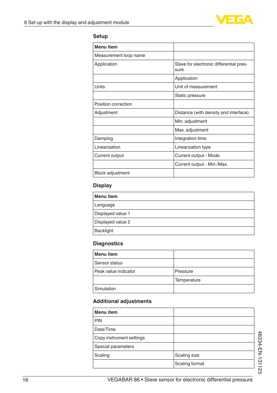 VEGA VEGABAR 86 Save sensor - Quick setup guide User Manual | Page 16 / 20