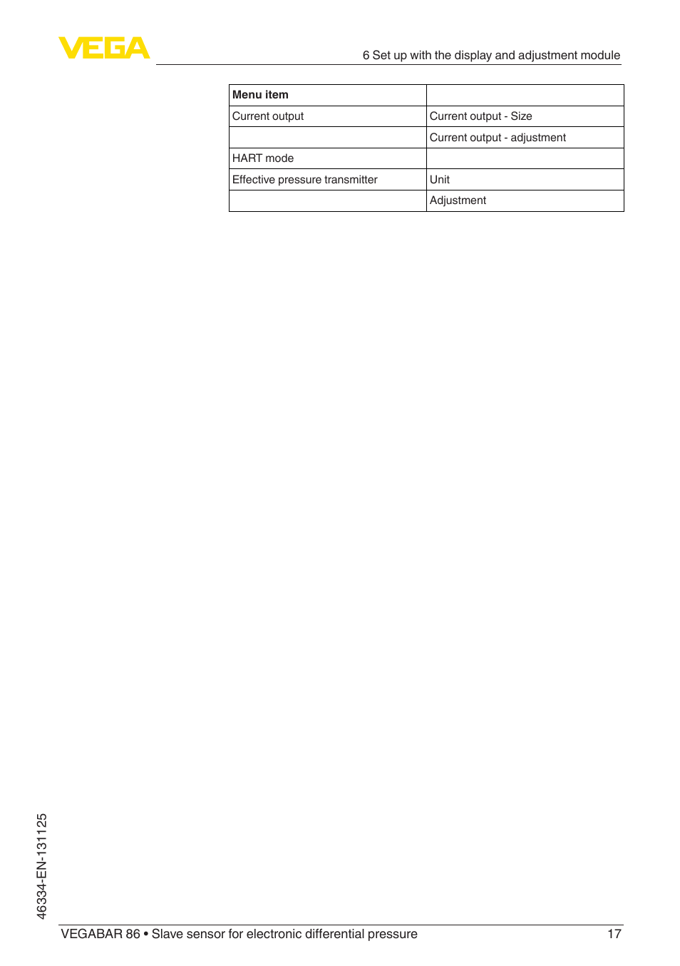 VEGA VEGABAR 86 Save sensor - Quick setup guide User Manual | Page 17 / 20