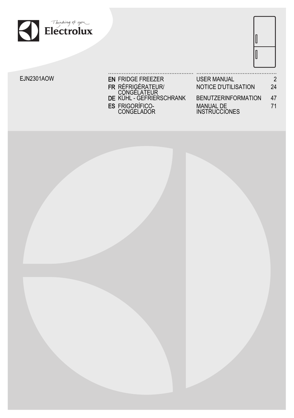 Electrolux EJN 2301 AOW User Manual | 96 pages