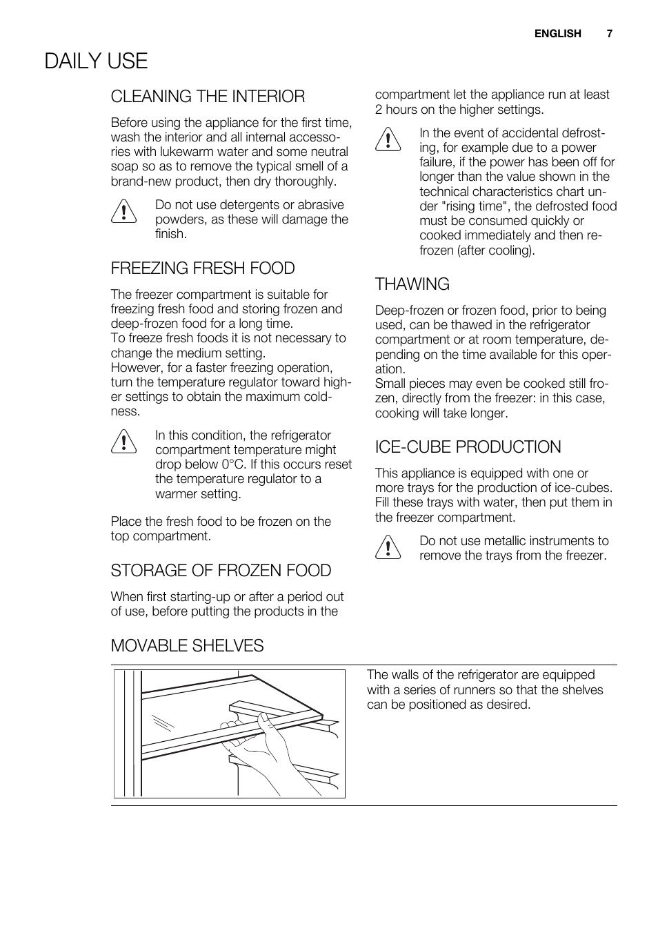 Daily use | Electrolux EJN 2301 AOW User Manual | Page 7 / 96