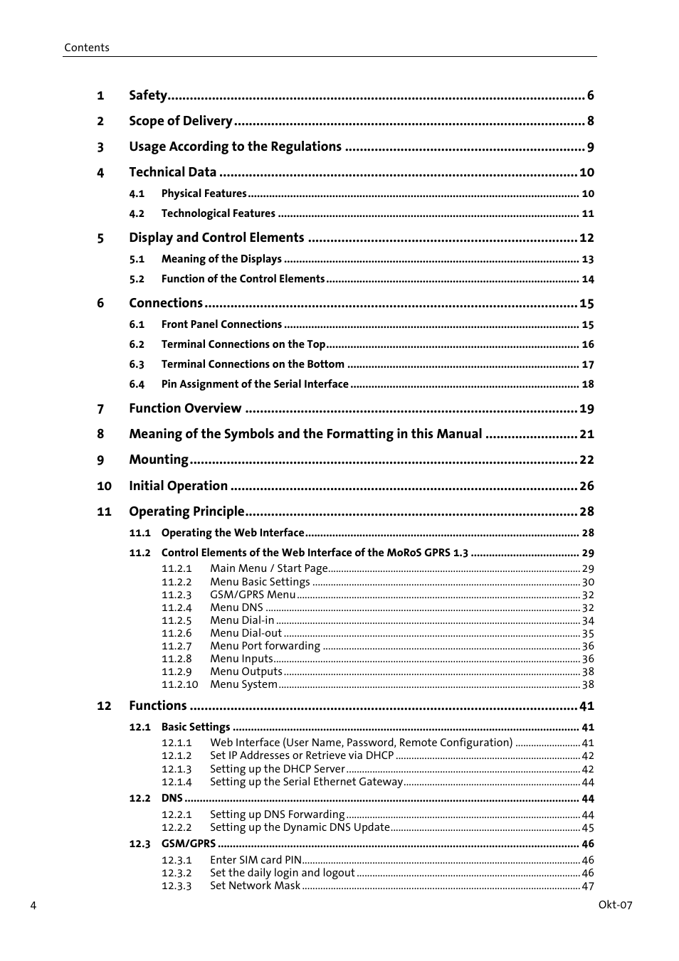VEGA MoRoS GPRS 1.3 User Manual | Page 4 / 82
