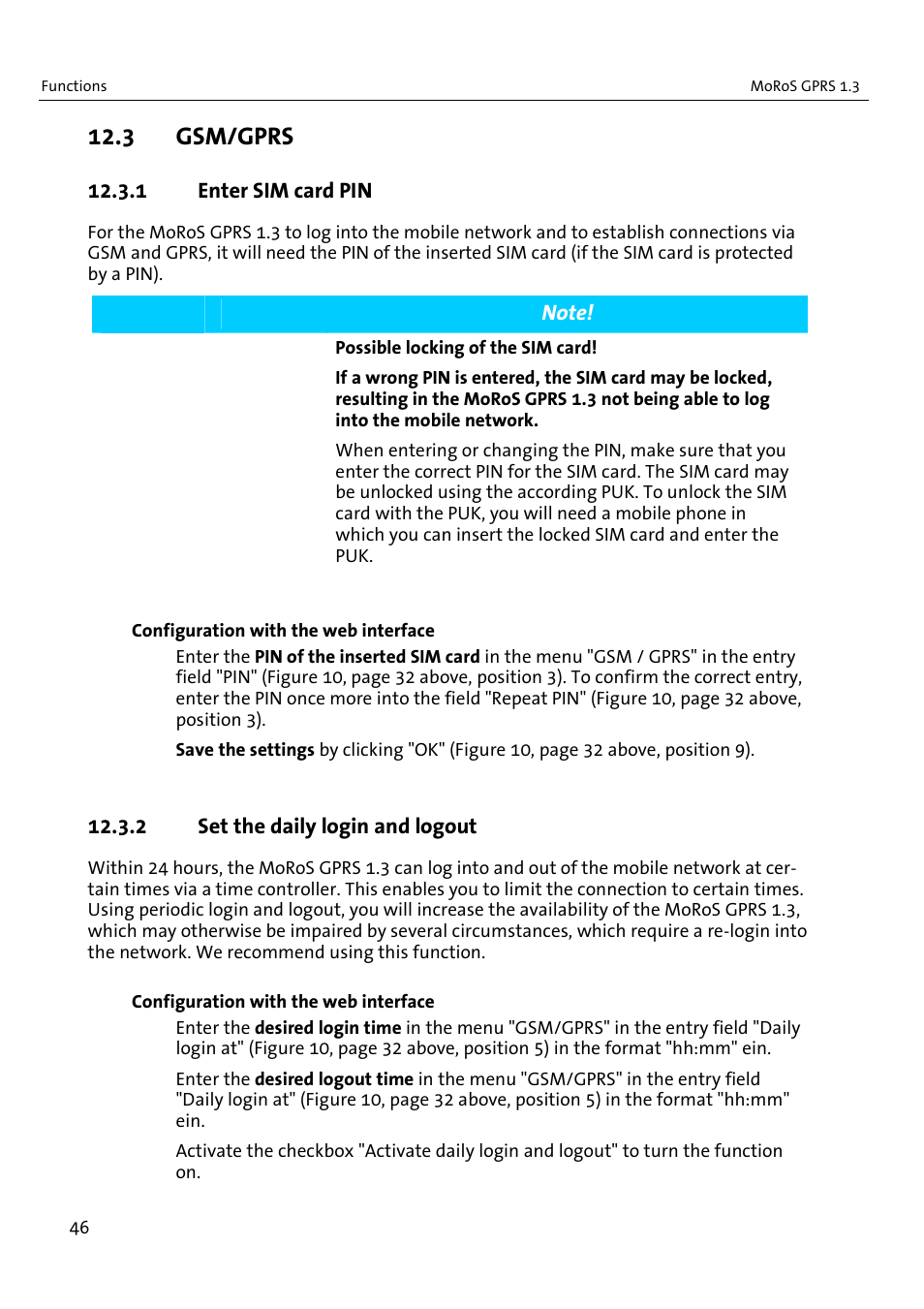3 gsm/gprs | VEGA MoRoS GPRS 1.3 User Manual | Page 46 / 82
