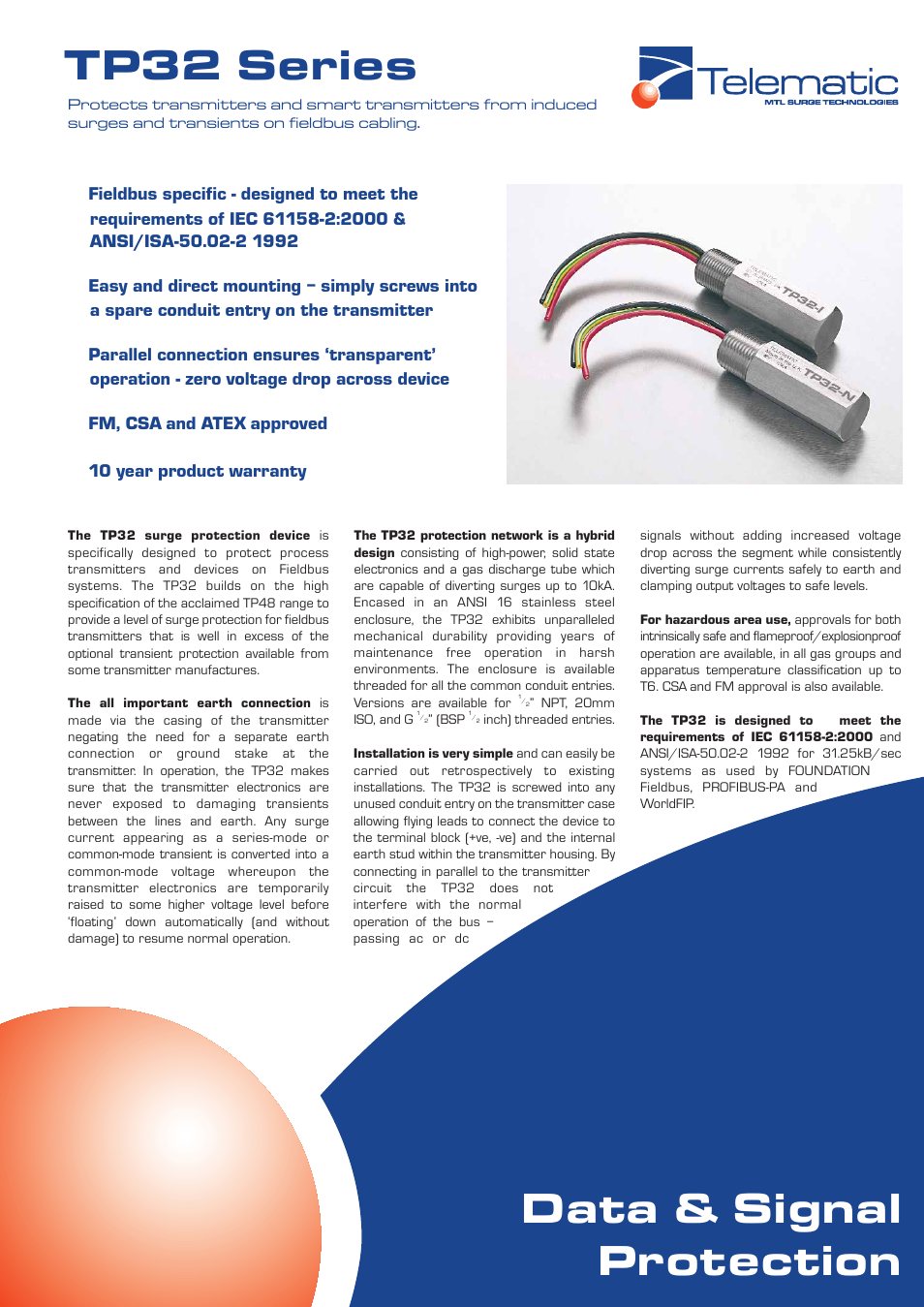 VEGA TP32 Series User Manual | 2 pages