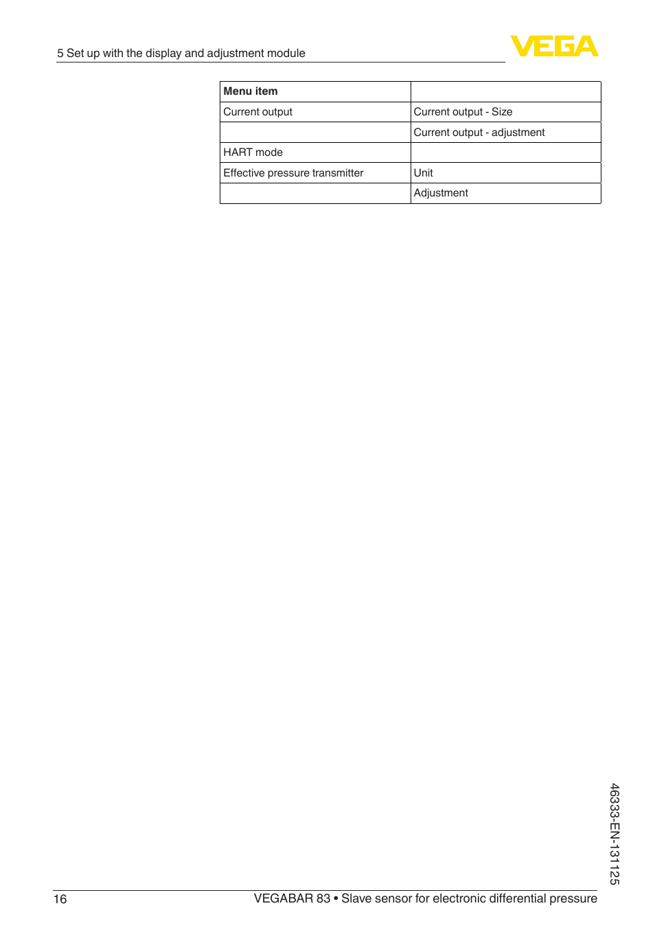 VEGA VEGABAR 83 Save sensor - Quick setup guide User Manual | Page 16 / 20