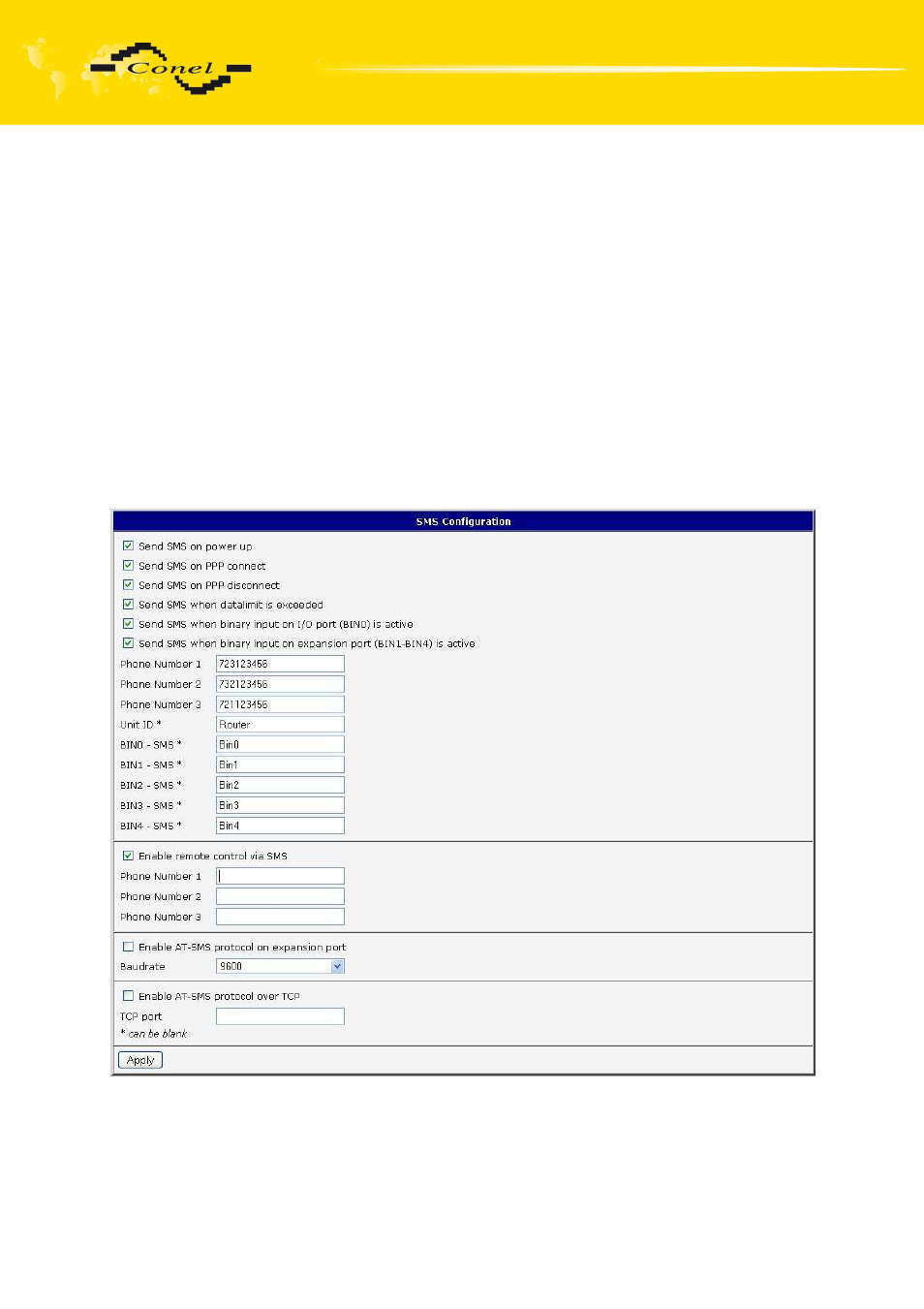 Configuration | VEGA LUCOM EDGE router ER75i v2 SL USER’S GUIDE User Manual | Page 68 / 101