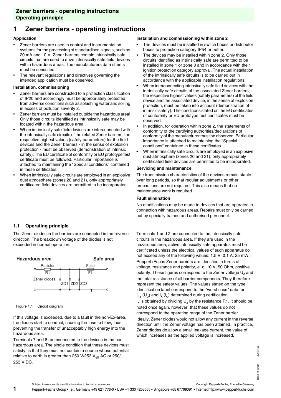VEGA Z728 Zener barriers User Manual | 23 pages