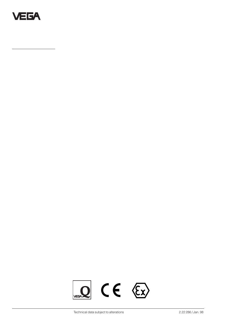 VEGA VEGAMET 515V Menu plan User Manual | Page 8 / 8