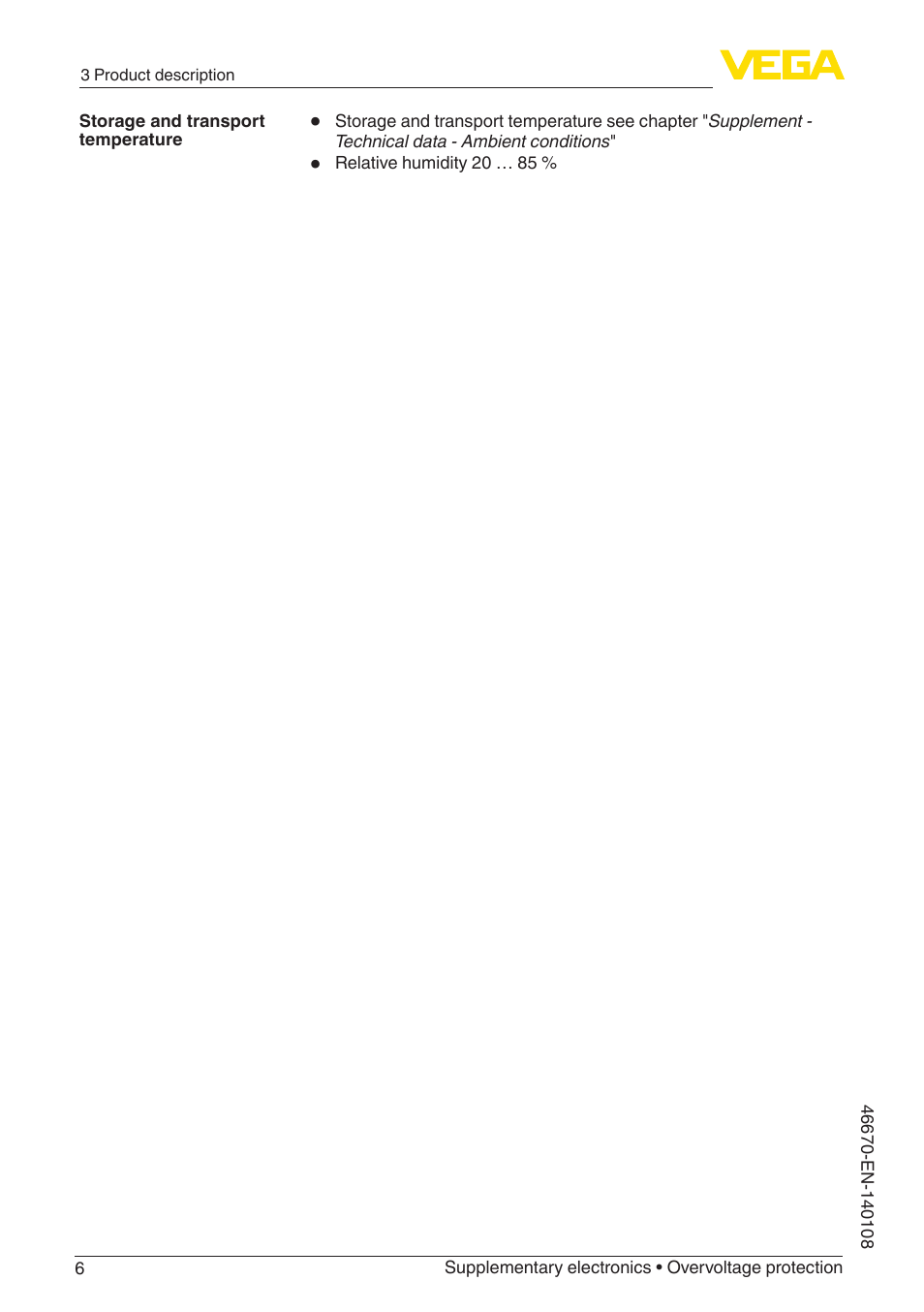 VEGA Supplementary electronics Overvoltage protection User Manual | Page 6 / 12