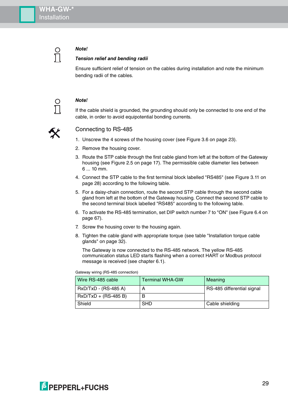 Wha-gw, Installation | VEGA WHA-GW-WIRELESSHART GATEWAY User Manual | Page 29 / 96