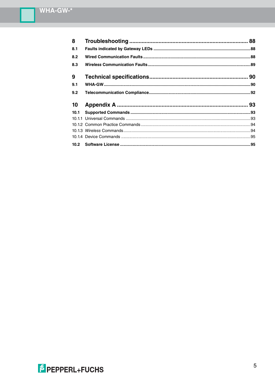 Wha-gw | VEGA WHA-GW-WIRELESSHART GATEWAY User Manual | Page 5 / 96