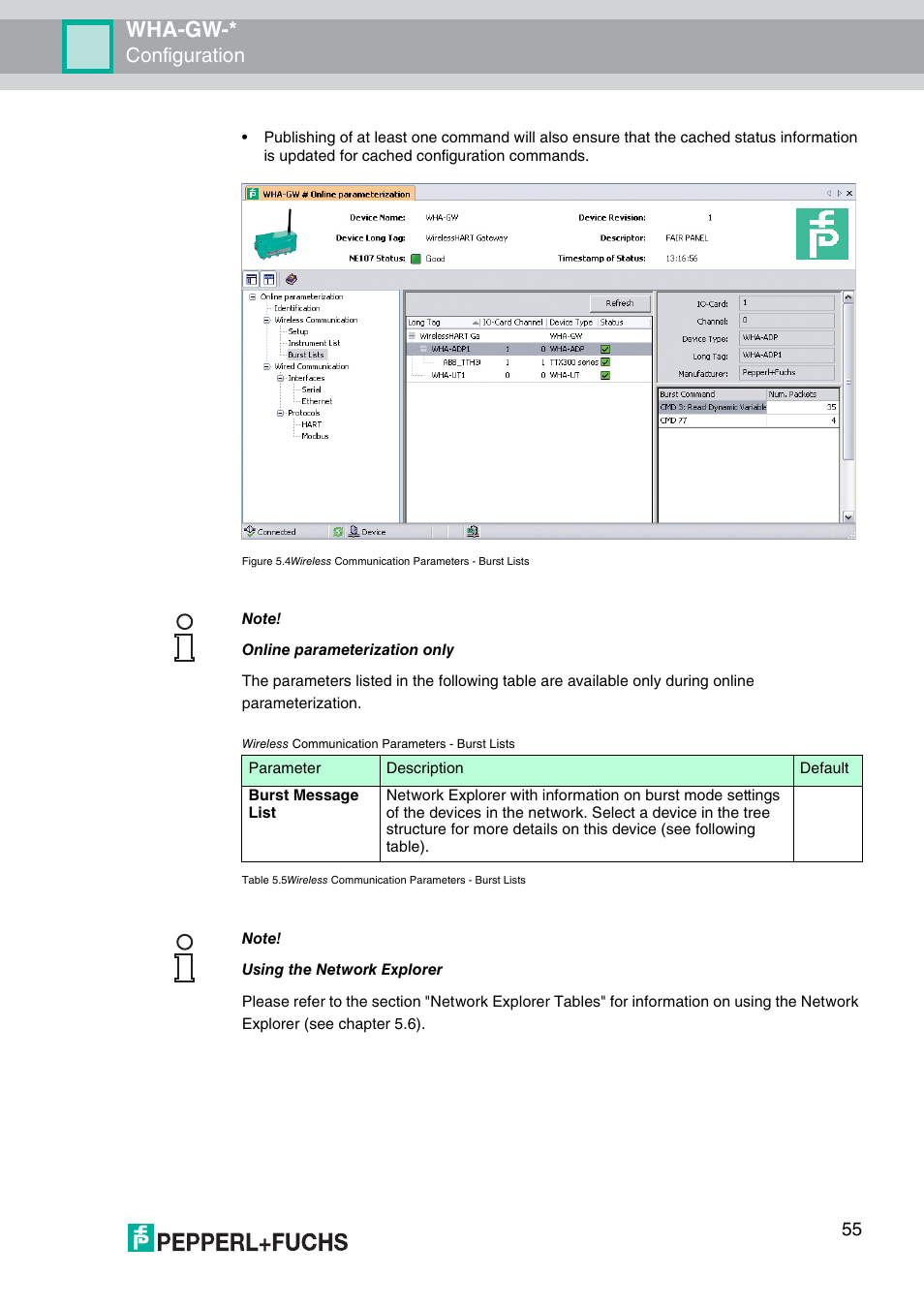 Wha-gw, Configuration | VEGA WHA-GW-WIRELESSHART GATEWAY User Manual | Page 55 / 96