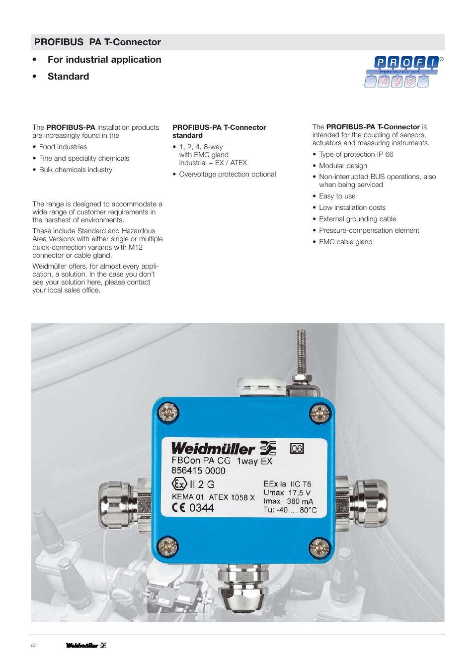 VEGA PROFIBUS PA T-Connector User Manual | 8 pages