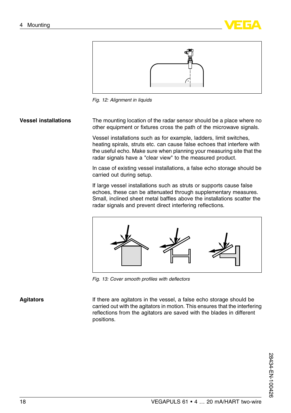 VEGA VEGAPULS 61 (≥ 2.0.0 - ≤ 3.8) 4 … 20 mA__HART two-wire User Manual | Page 18 / 72