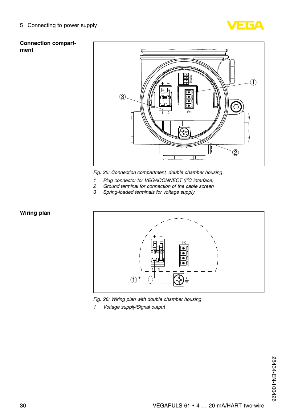 VEGA VEGAPULS 61 (≥ 2.0.0 - ≤ 3.8) 4 … 20 mA__HART two-wire User Manual | Page 30 / 72