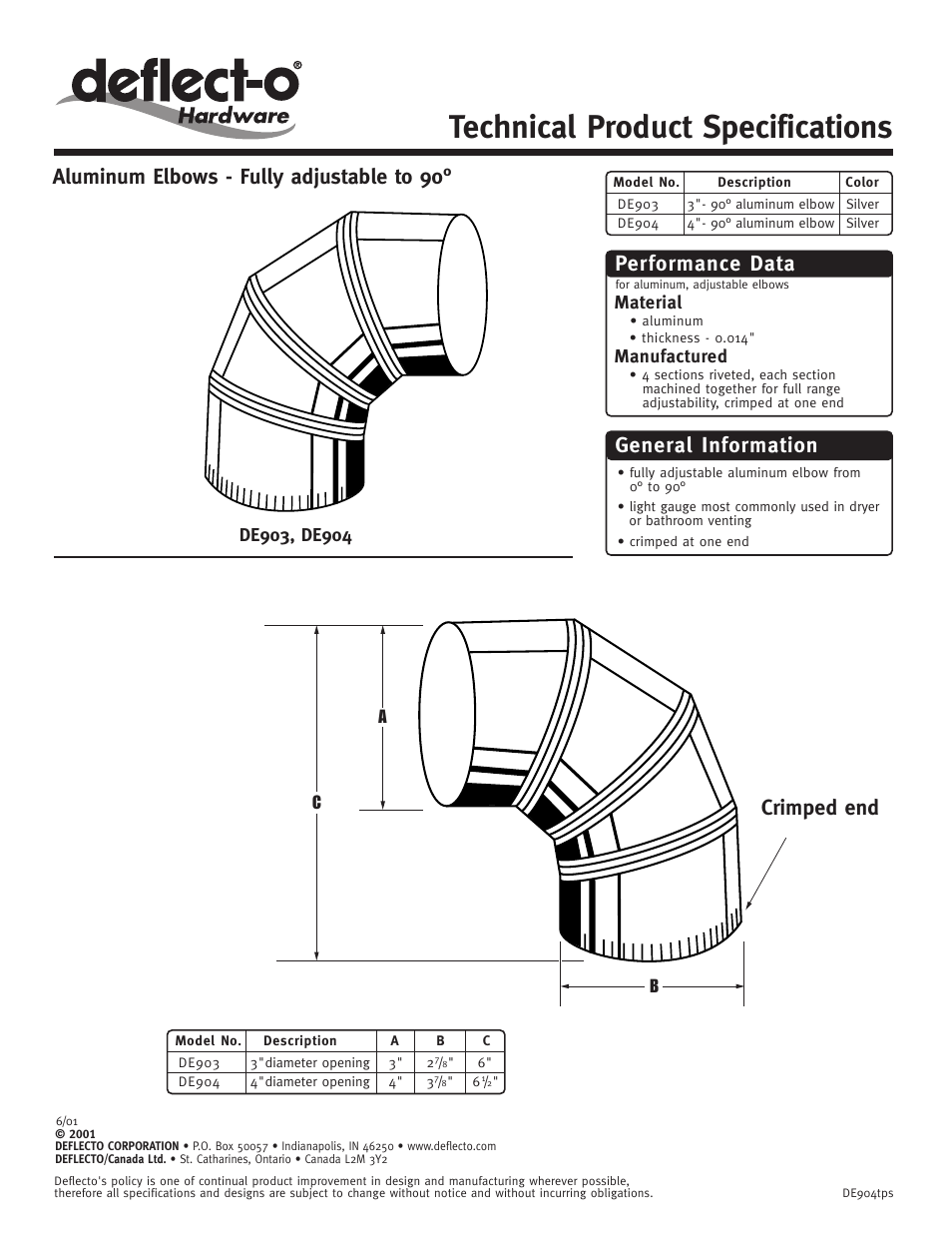 Deflecto DE904 User Manual | 1 page