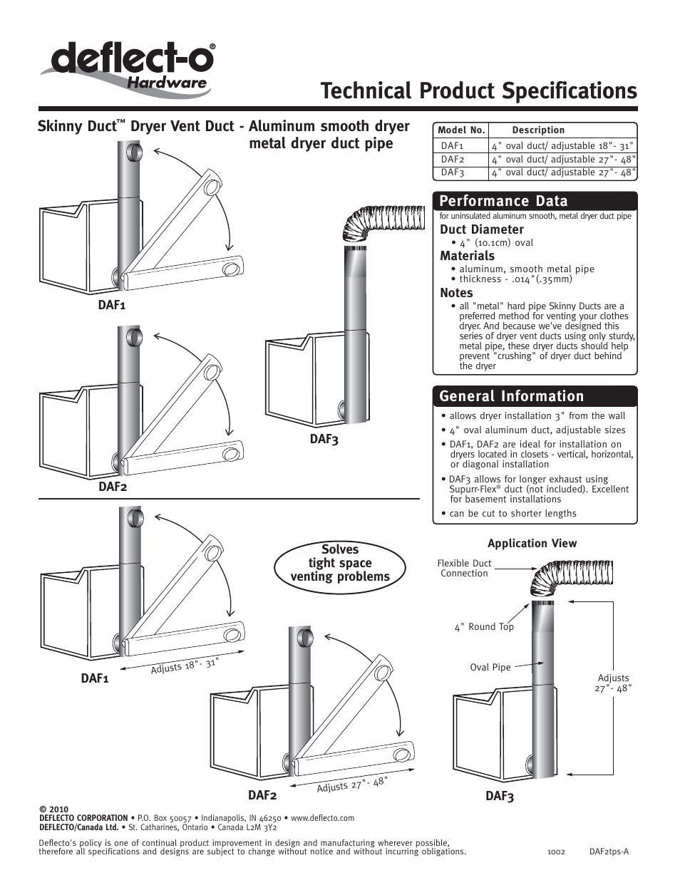 Deflecto DAF3 User Manual | 1 page