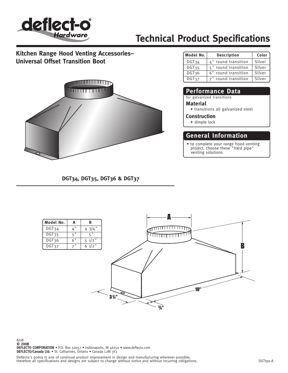 Deflecto DGT37 User Manual | 1 page