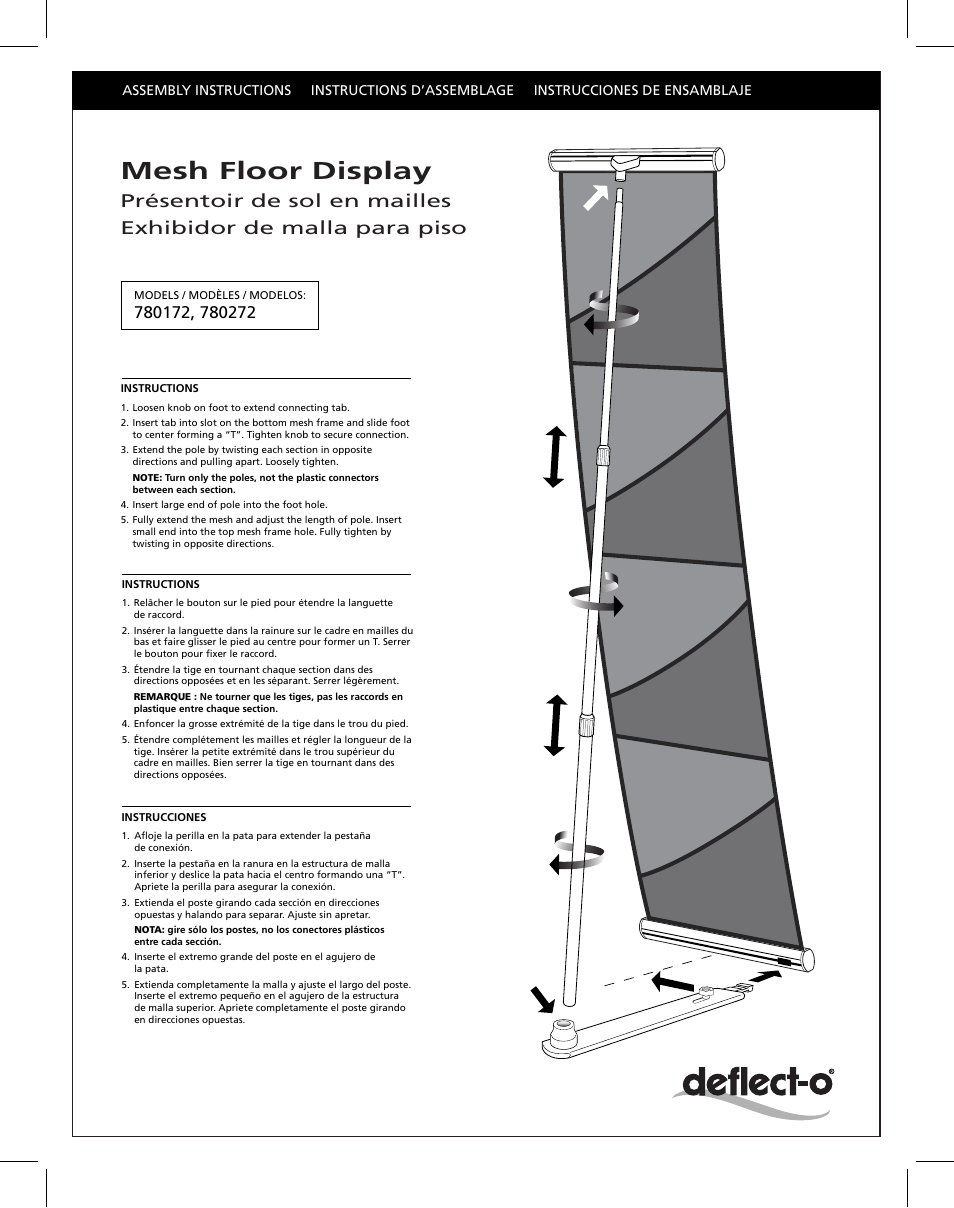Deflecto 780272 Mesh Floor Display es User Manual | 2 pages