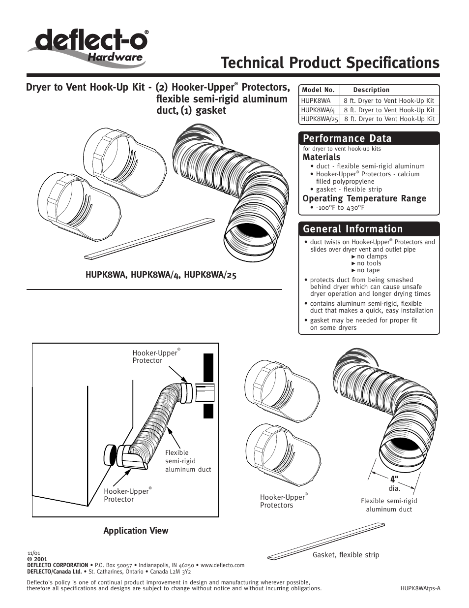 Deflecto HUPK8WA_25 User Manual | 1 page