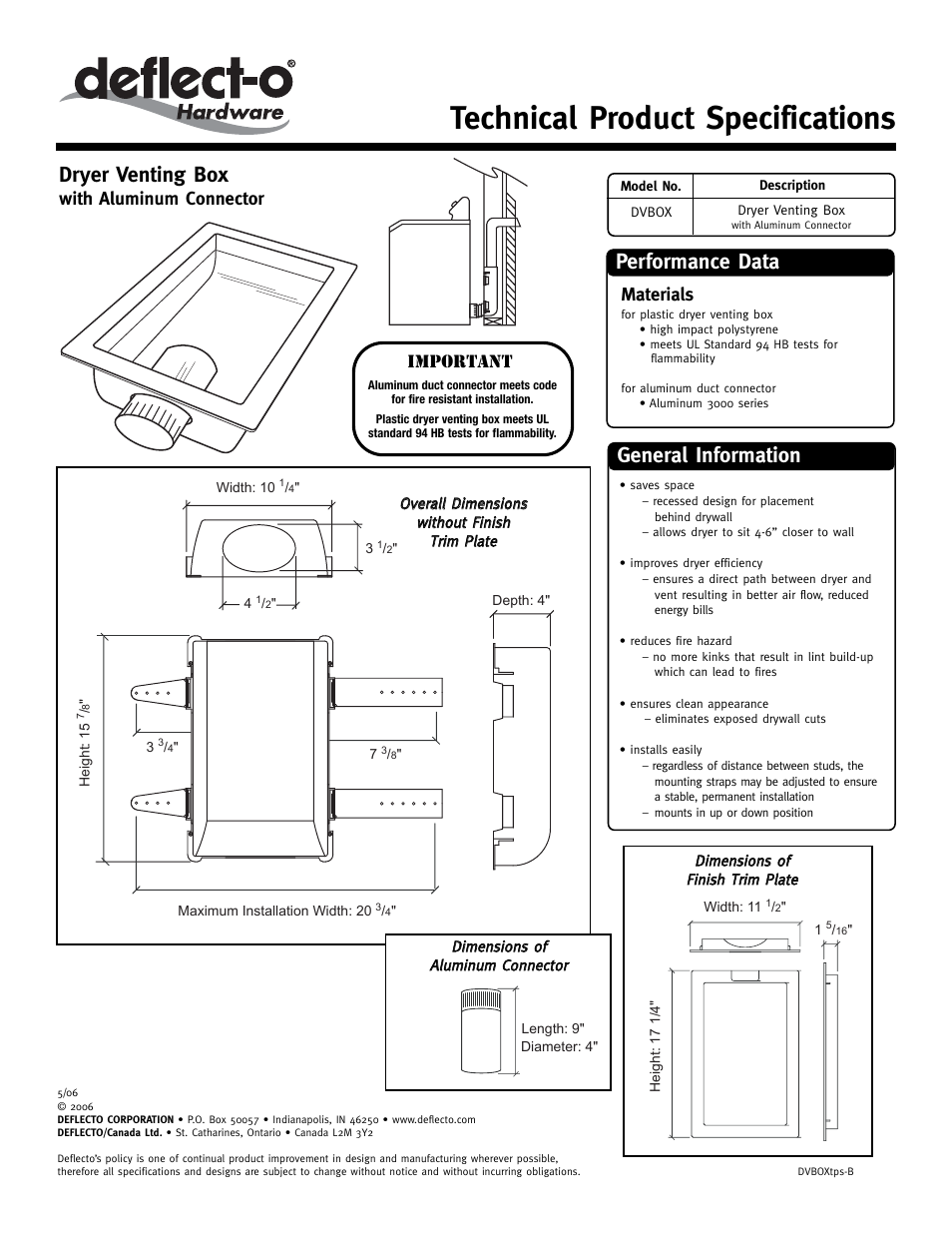 Deflecto DVBOX User Manual | 1 page