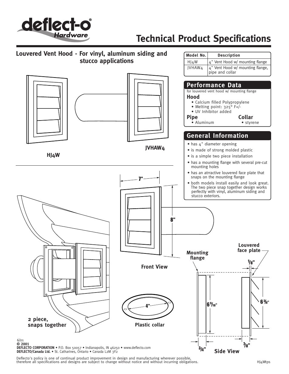 Deflecto JVHAW4 User Manual | 1 page