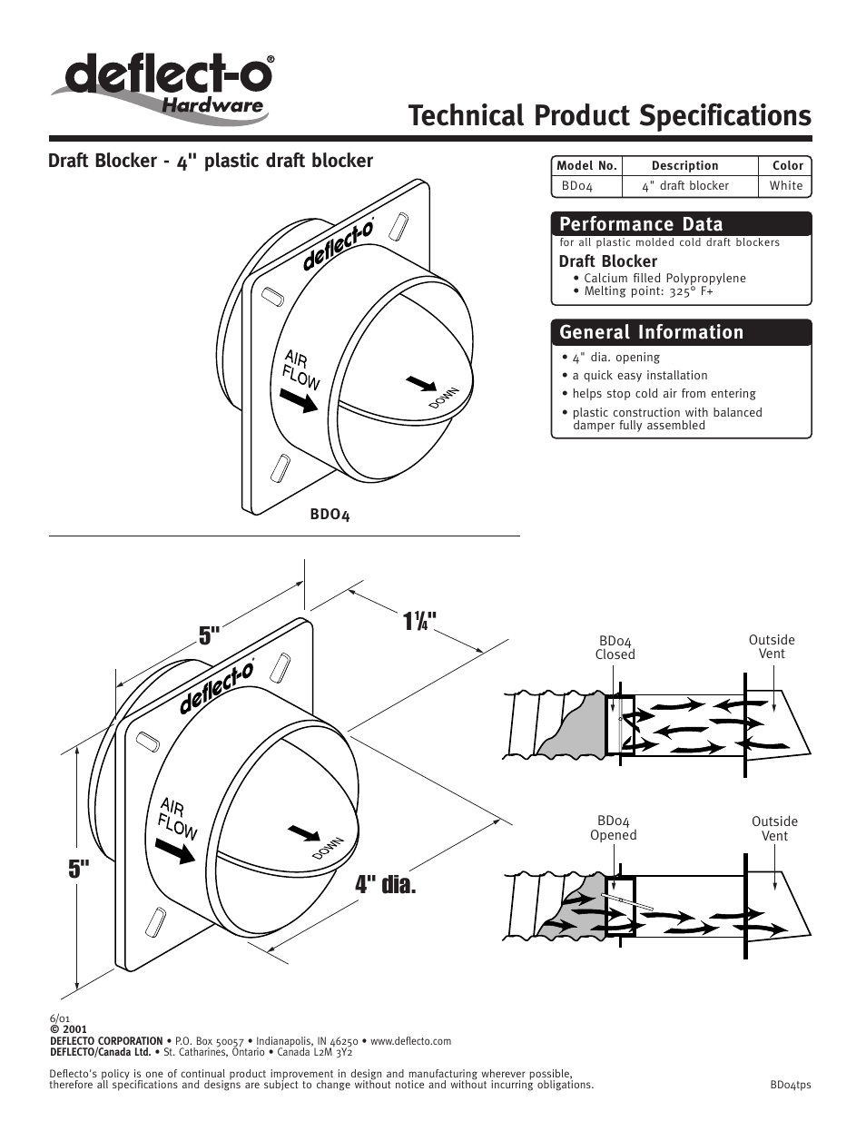 Deflecto BD04 User Manual | 1 page