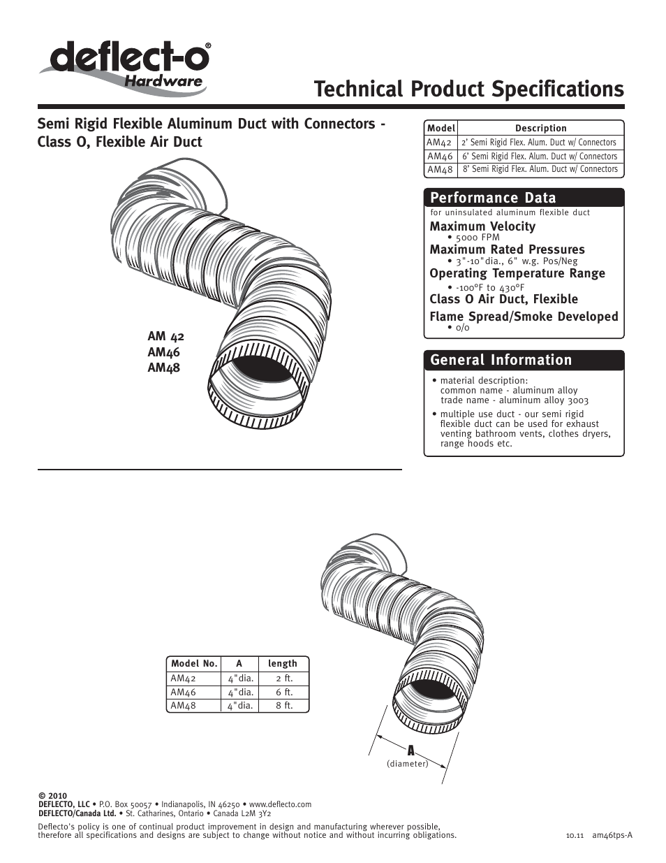 Deflecto AM48 User Manual | 1 page