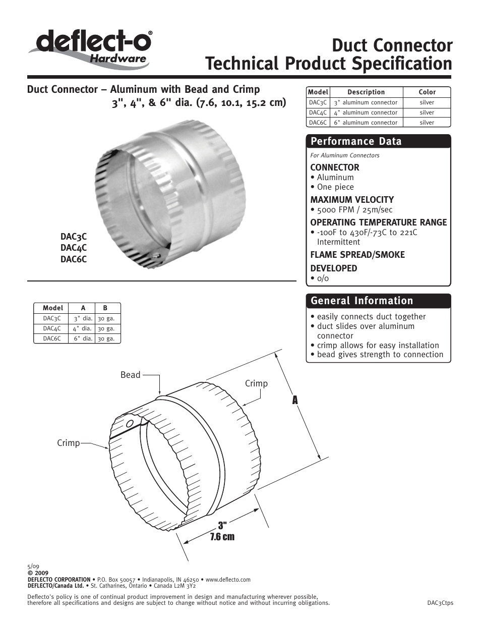 Deflecto DAC6C User Manual | 1 page