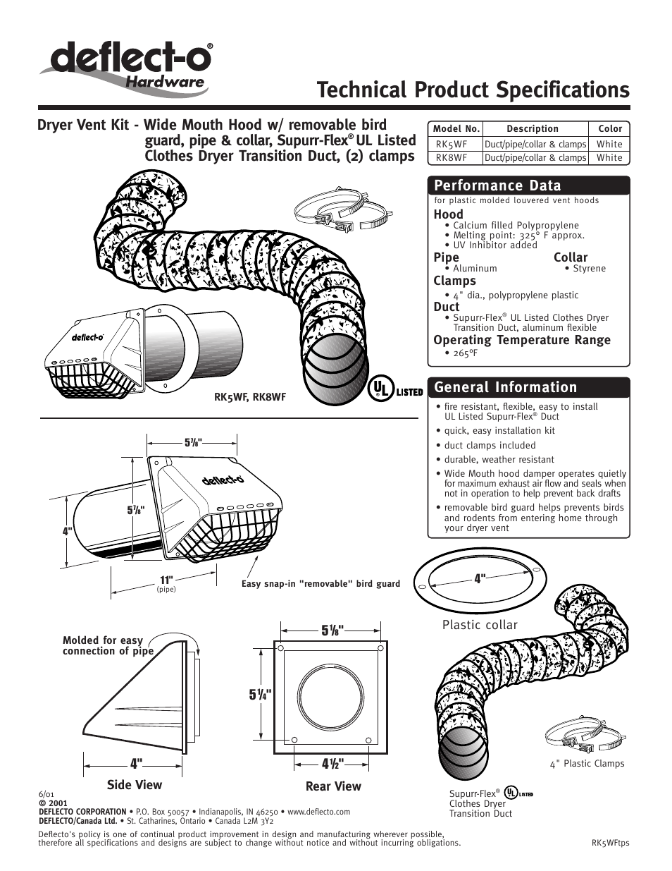 Deflecto RK8WF User Manual | 1 page