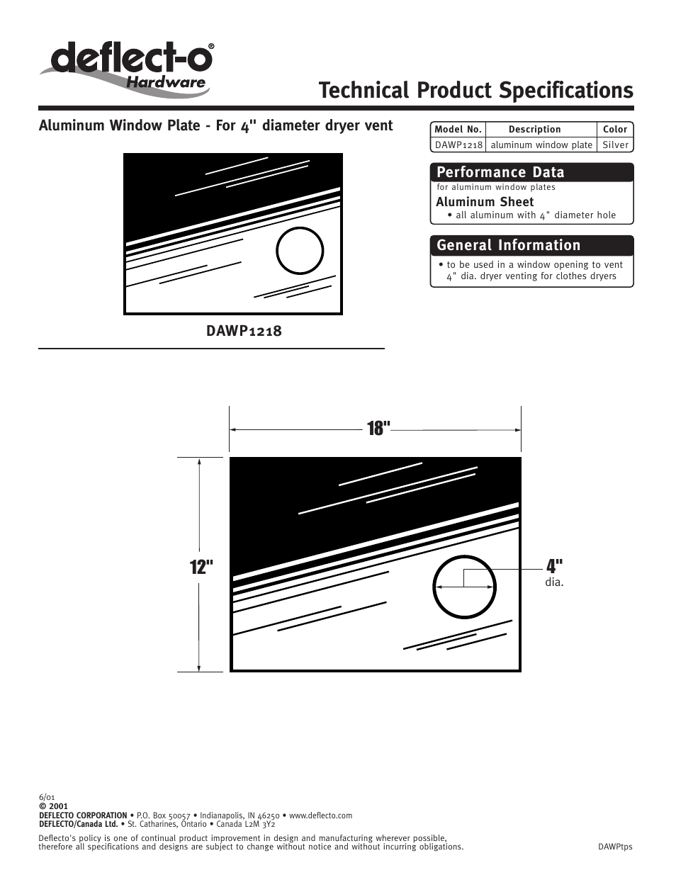 Deflecto DAWP1218 User Manual | 1 page