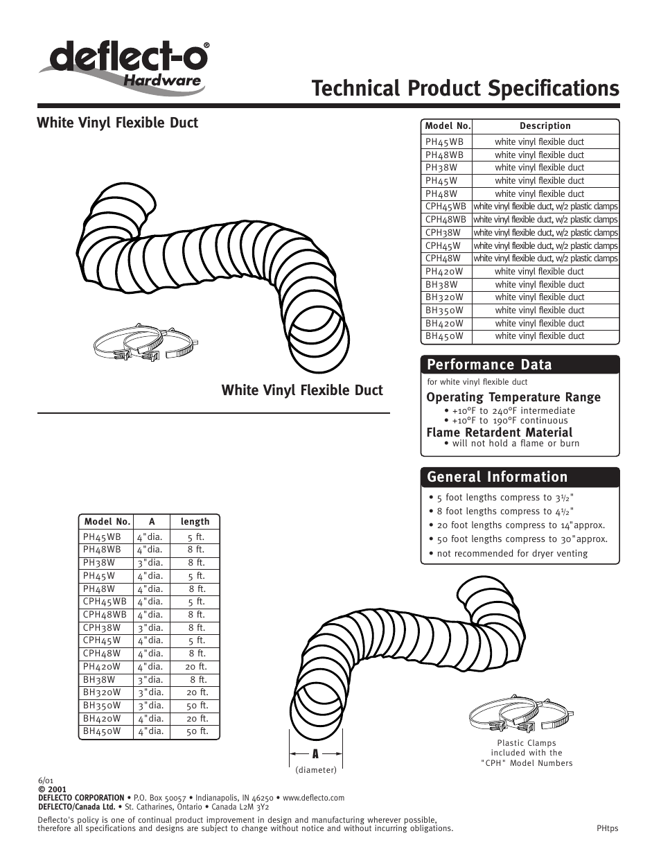 Deflecto BH...W Series User Manual | 1 page