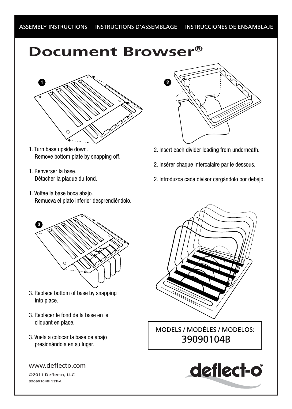 Deflecto 39090104B Document Browser es User Manual | 1 page