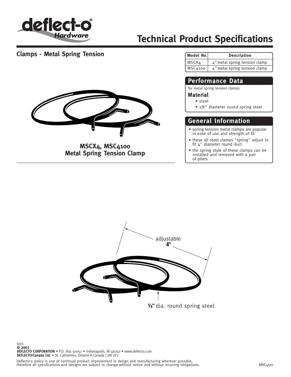 Deflecto MSC4100 User Manual | 1 page