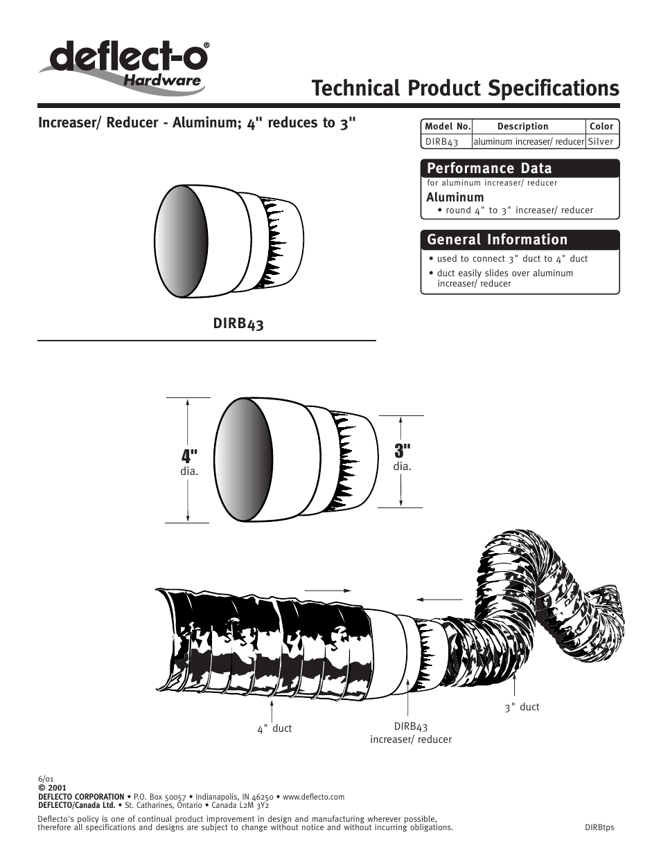 Deflecto DIRB43 User Manual | 1 page