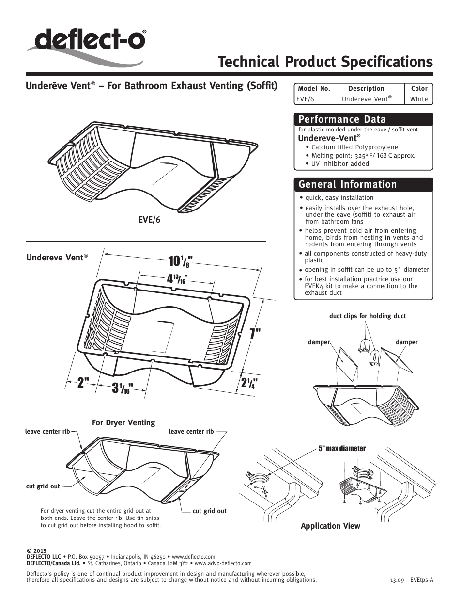 Deflecto EVE_6 User Manual | 1 page