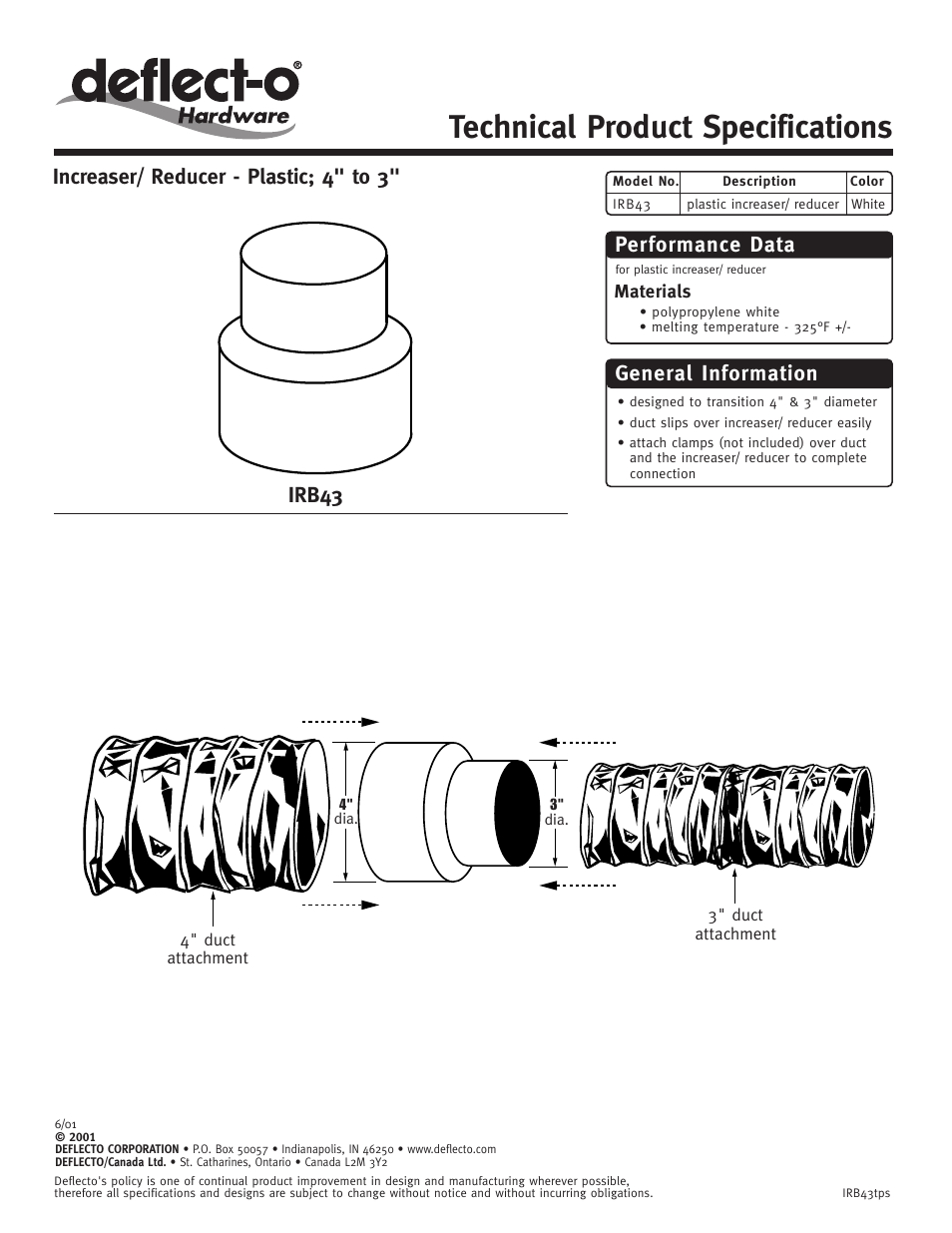 Deflecto IRB43 User Manual | 1 page