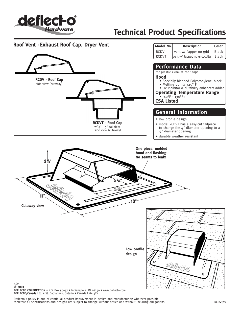 Deflecto RCDVT User Manual | 1 page