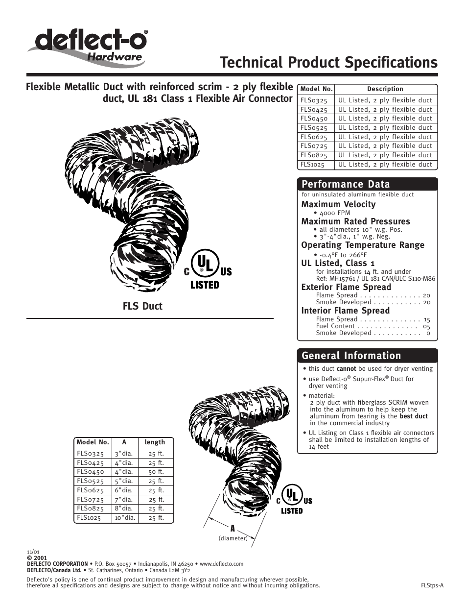Deflecto FLS Series User Manual | 1 page