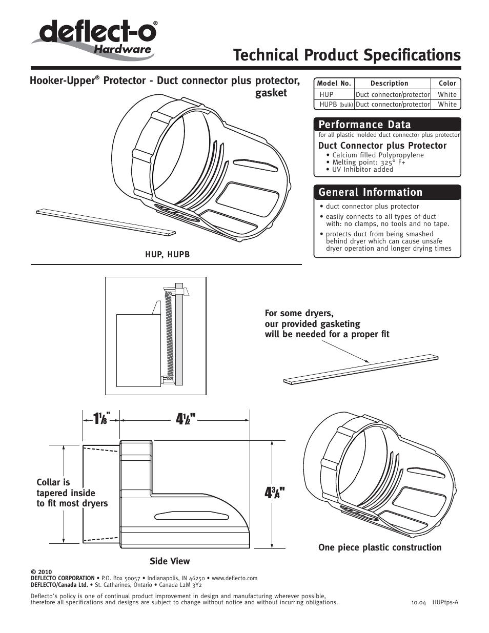 Deflecto HUPB (bulk) User Manual | 1 page