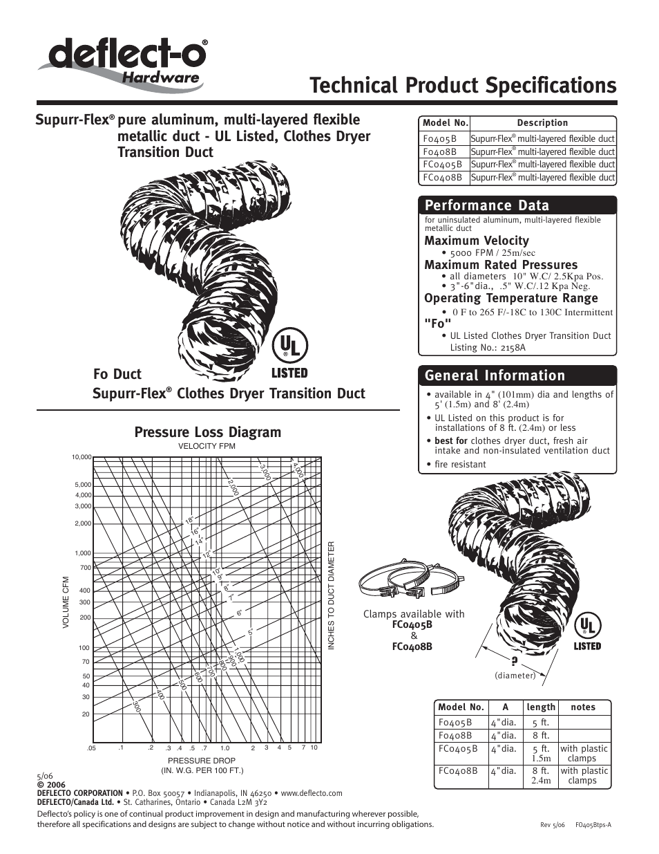 Deflecto FC....B Series User Manual | 1 page