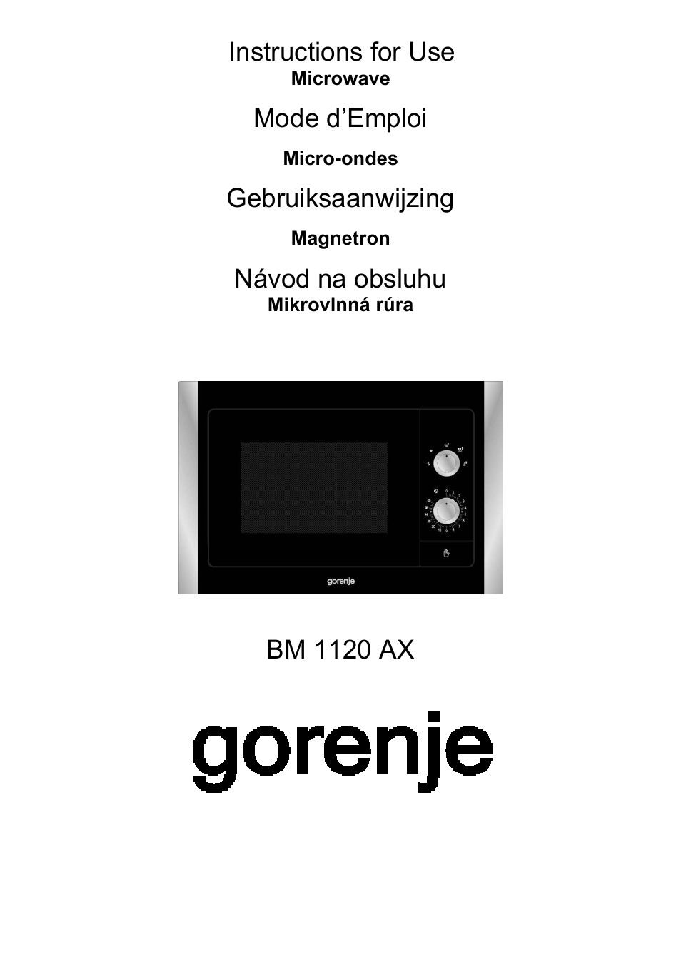 Gorenje BM 1120 AX User Manual | 100 pages