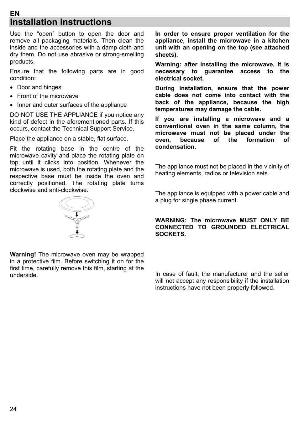 Installation instructions | Gorenje BM 1120 AX User Manual | Page 26 / 100