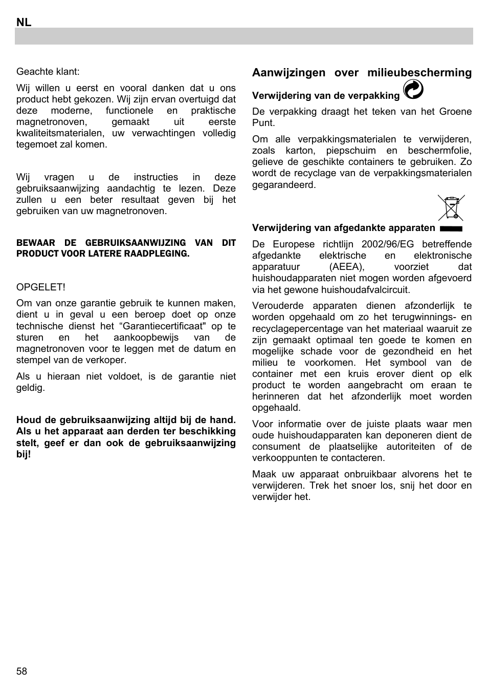 Gorenje BM 1120 AX User Manual | Page 60 / 100
