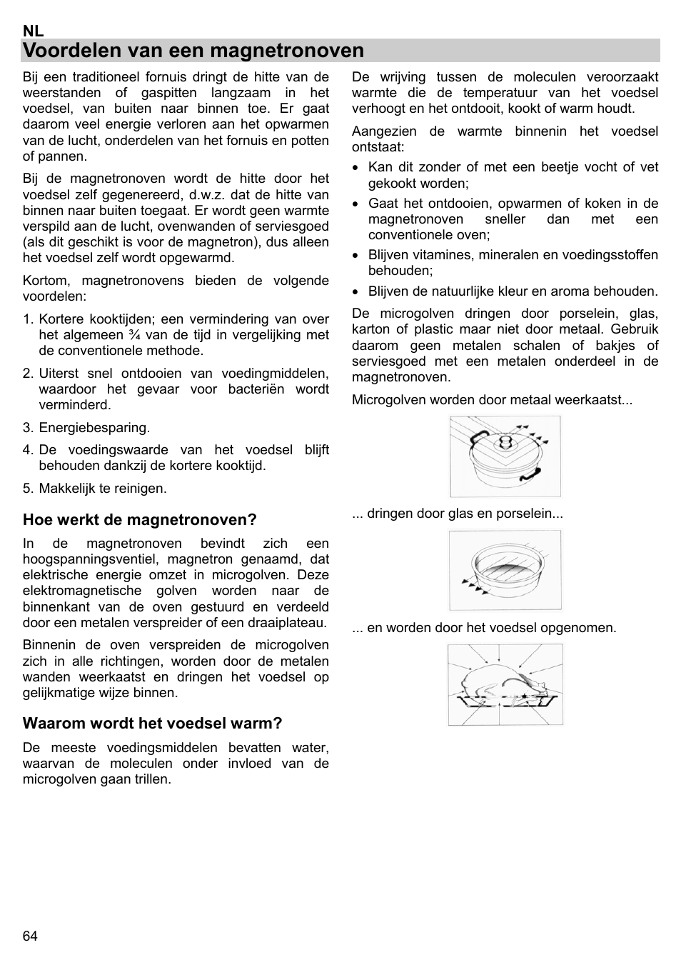 Voordelen van een magnetronoven | Gorenje BM 1120 AX User Manual | Page 66 / 100
